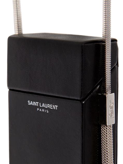 ysl zigaretten tasche|Saint Laurent Leather Cigarette Holder Bag in Black.